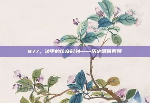 977，法甲的传奇时刻——历史瞬间回顾  第1张