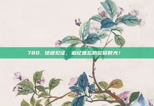 780. 球迷见证，追忆难忘的欧冠时光！♥️  第1张